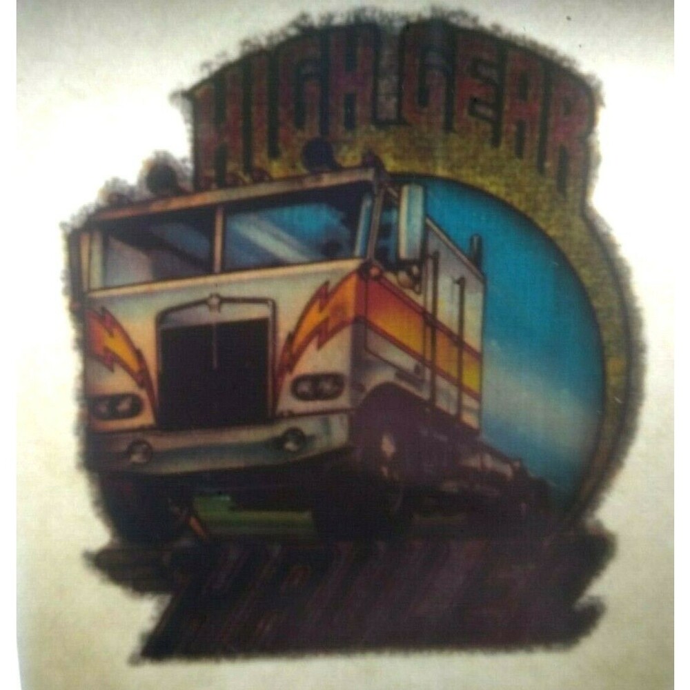 Big Rig Trucks Screamin Gleamin Glitter Iron-On Transfer Decal Donruss 1970s